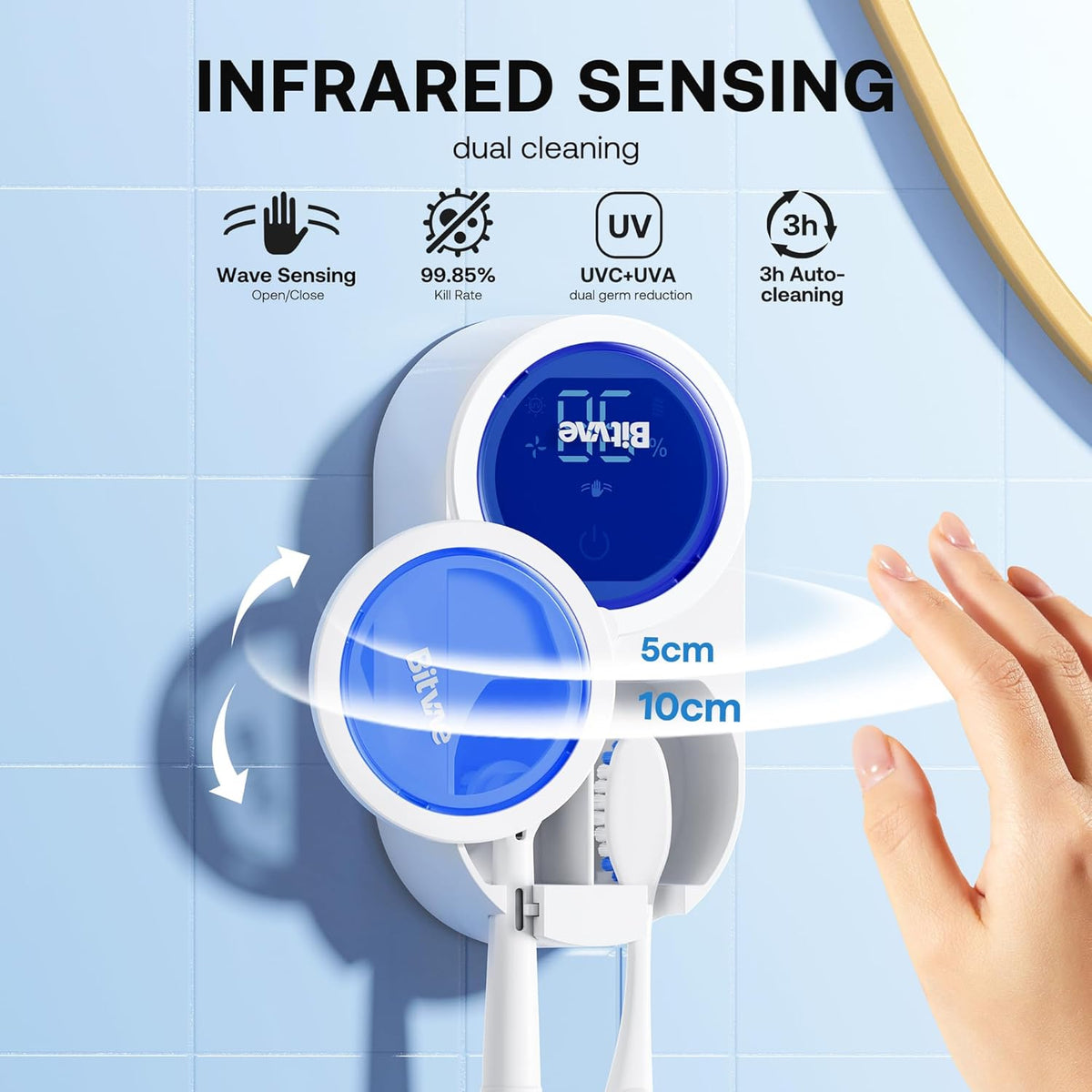 TOOTH BRUSH SANITIZER - حامل ومعقّم ذكي لفرش ألاسنان